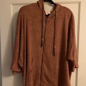 Orange zip up jacket